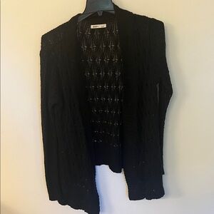 Old Navy Black Open-Knit Cardigan